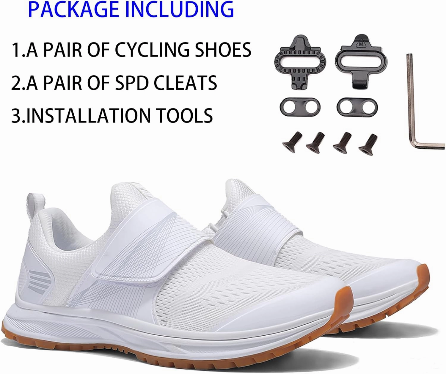 Women's Cycling Shoes for Indoor Cycling, Breathable Mesh Upper Indoor Bike Shoes with SPD Cleats - Lightweight Secure Fit for Spin Classes Best Affordable Cycling