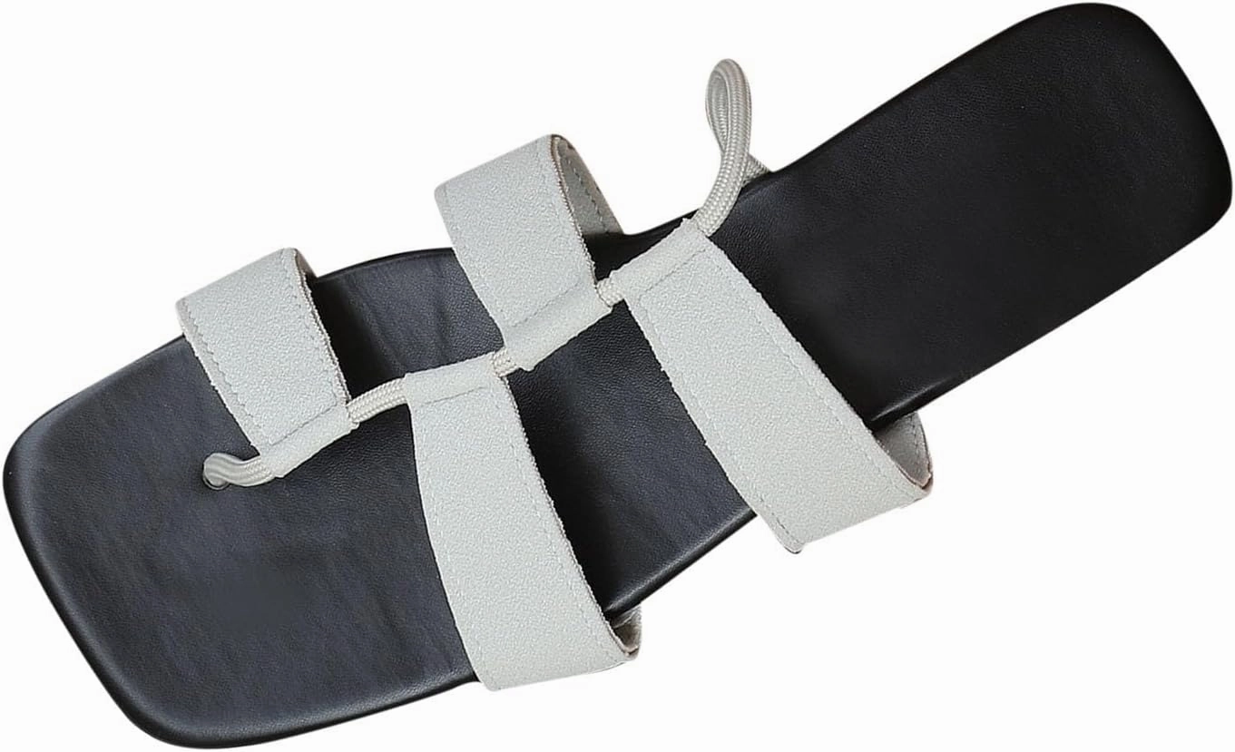 Flip Flops Recycled Materials Women's Flip Flops Sandals Comfort Dressy Wide Width Thong Sandals Square Toe Slides for Beach/Long Walks/Poolside