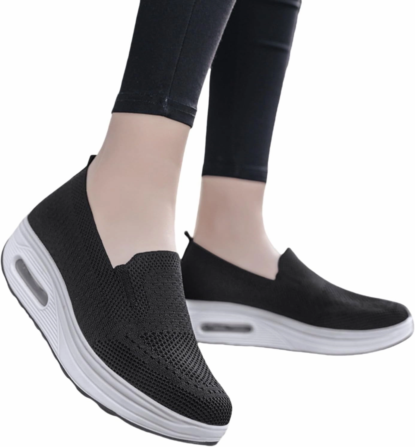 Women's Orthopedic Sneakers Diabetic Casual Walking Wide Shoes Air Cushion Slip on Shoe Breathable Jogging Running Tennis Shoes Mesh Arch Support Lightweight Soft Sneakers Best Court Tennis Shoes