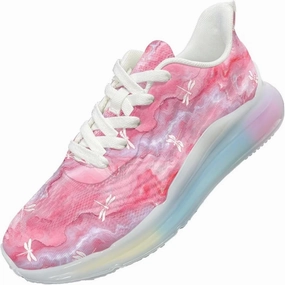Women's Road Running Shoes Lightweight Breathable Athletic Sneakers Gym Cross Trainer Walking Shoes Pink Marble Dragonfly Pattern Best Jumping Shoes For Volleyball