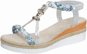 Women's Sandals Elastic Ankle Strap Jeweled Bohemian Sandals Summer Beach Walking Arch Support Flats Shoes Most Supportive Flip Flops