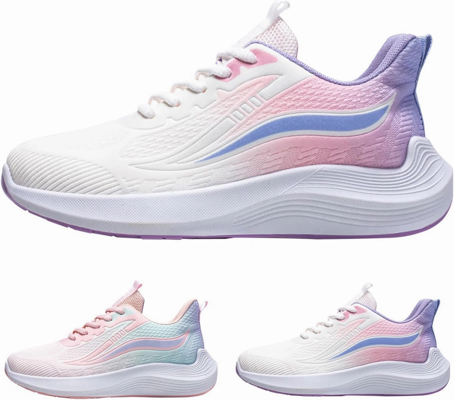 Women's Walking Shoes Lace Up Low Top Sneaker Comfortable Running Tennis Athletic Gym Workout Cross Training Sneakers Cross Training Shoes With Arch Support