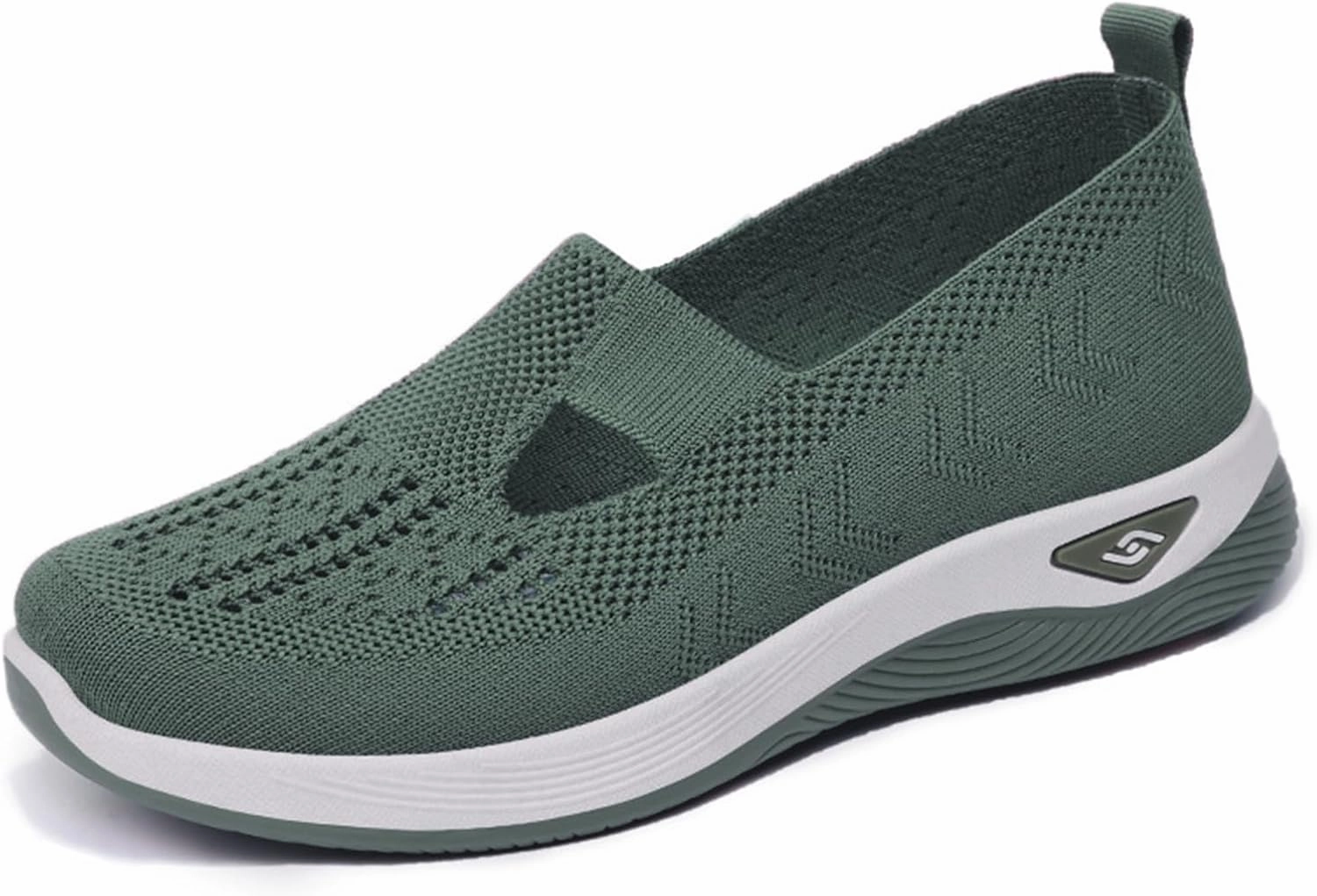 Navy Blue Tennis Shoes Women's Woven Orthopedic Breathable Soft Shoes Ortho Walking Non-Slip Arch Support Walking Slip on Shoes Comfort Casual Running Diabetic Foam Sneakers Mesh Up Running Going Out Flat Sneaker