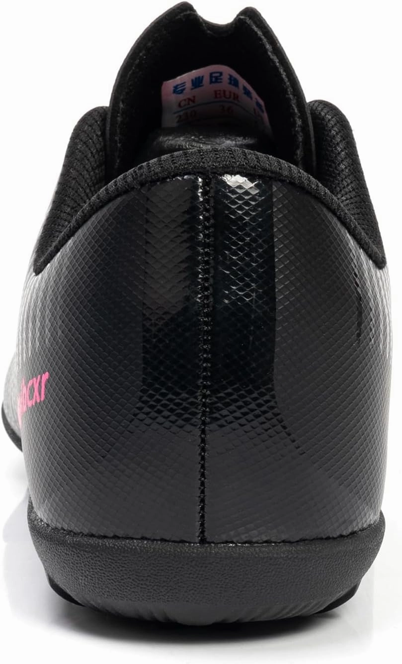 Women Soccer Cleats Lace-Up Turf Football Shoes Indoor Outdoor Low-Top Fustal Soccer Training Rose Gold Cleats Soccer