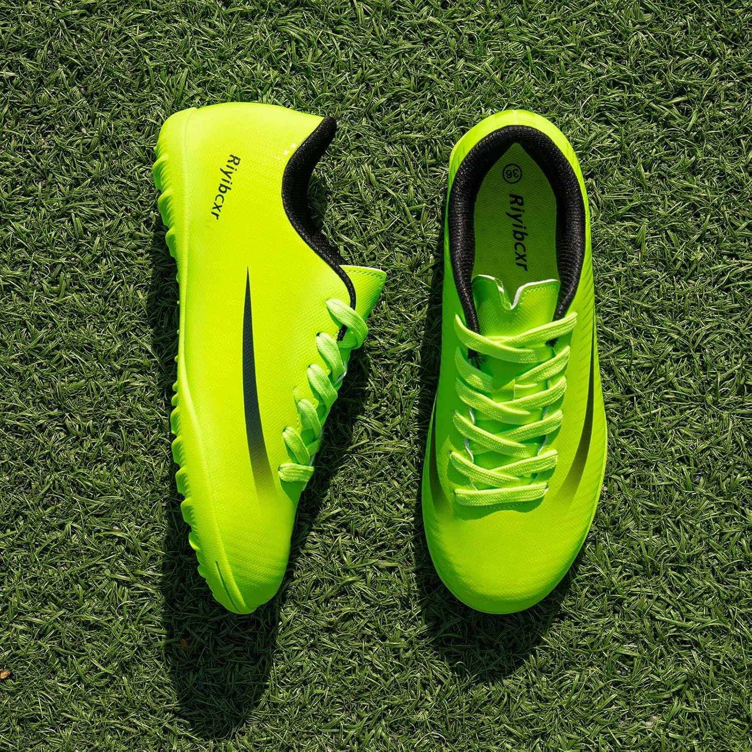 Women Soccer Cleats Lace-Up Turf Football Shoes Indoor Outdoor Low-Top Fustal Soccer Training 6c Soccer Cleats