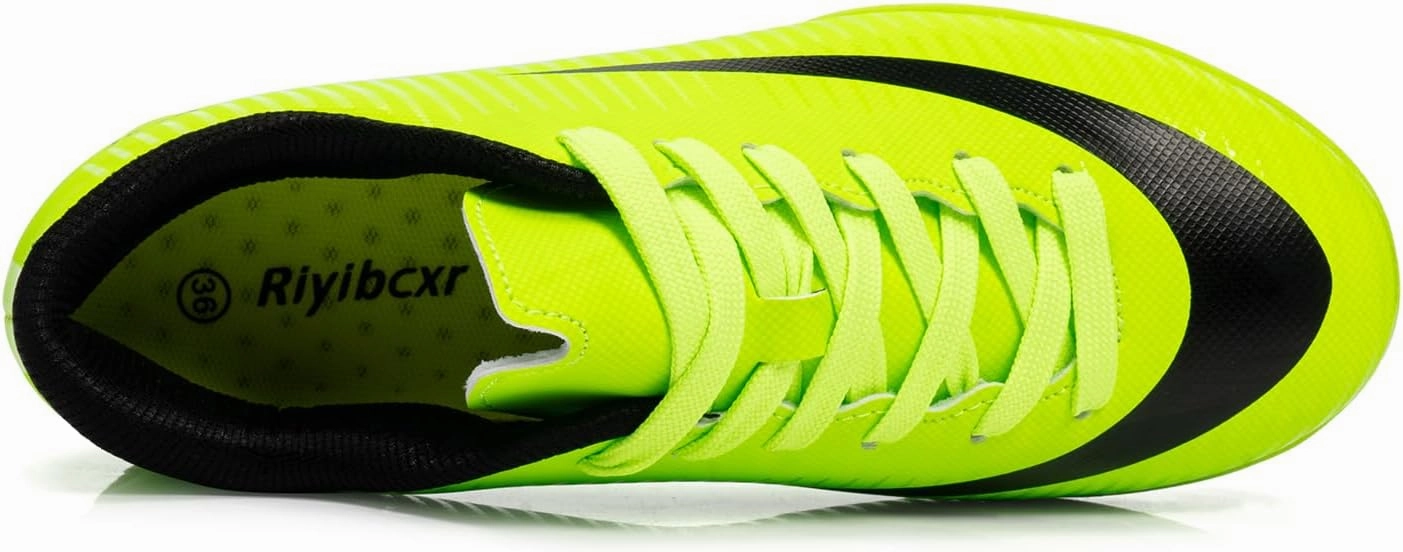 Toddler Indoor Soccer Cleats Women Soccer Cleats Lace-Up Turf Football Shoes Indoor Outdoor Low-Top Fustal Soccer Training