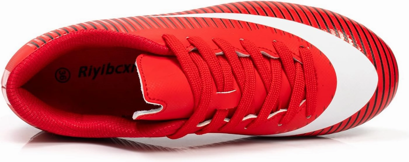 Teal Soccer Cleats Women Soccer Cleats Lace-Up Turf Football Shoes Indoor Outdoor Low-Top Fustal Soccer Training