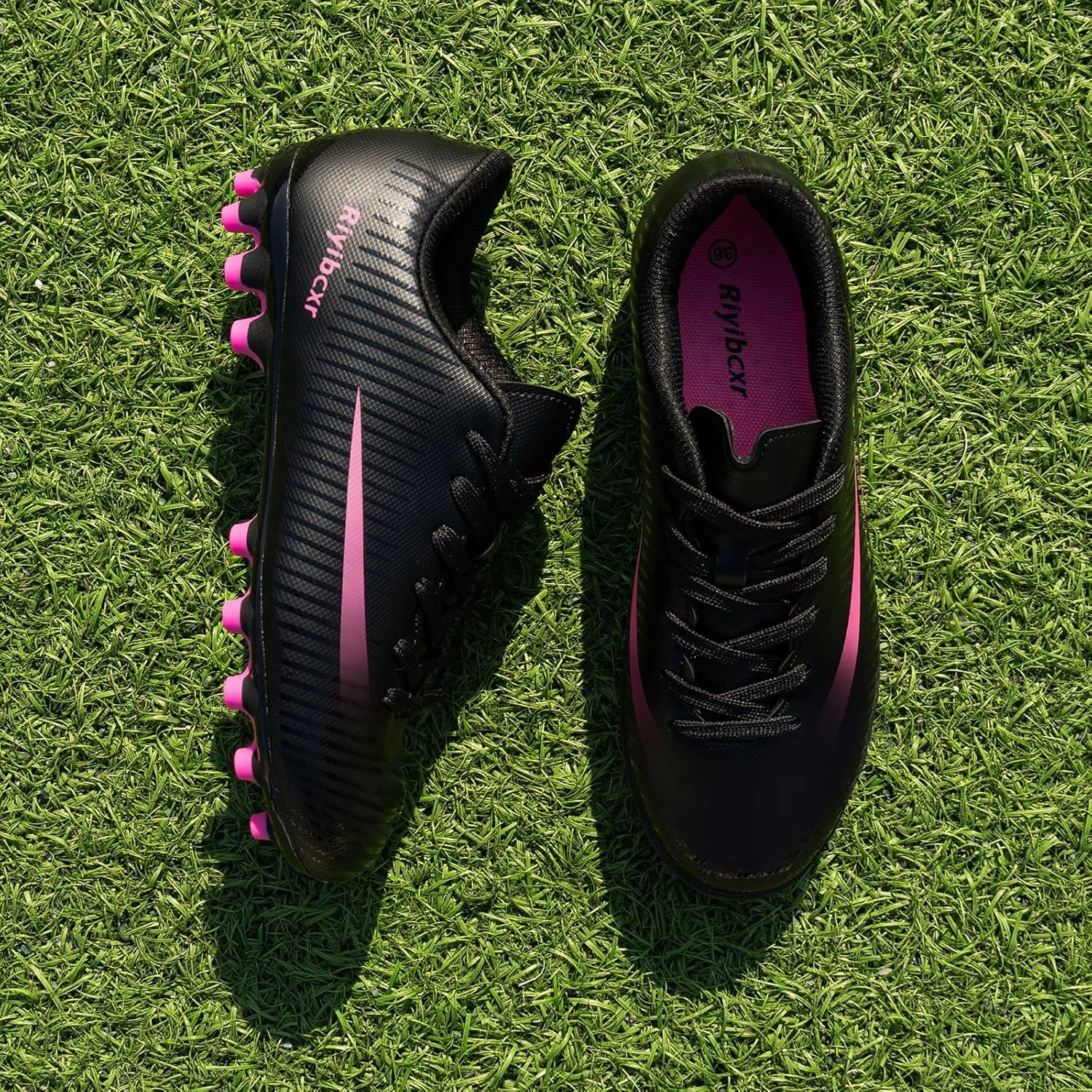 Premier Ii Fg Soccer Cleats Women Soccer Cleats Lace-Up Turf Football Shoes Indoor Outdoor Low-Top Fustal Soccer Training