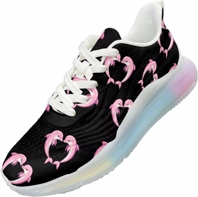 Asics Gel-rocket 11 Volleyball Shoes Features Women Trainers Sports Running Shoes with Air Cushion Sole Causal Travel Walking Air Cushion Shoe Lace-up Breathable for Lady Teenager Girls US Size 6-11 Dolphin Pattern