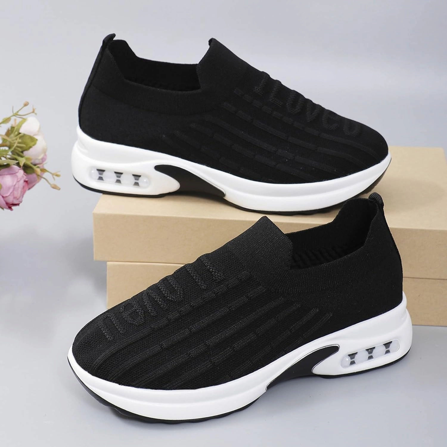 Women Walking Shoes with Arch Support Orthopedic Shoes for Women Sneakers for Women Running Shoes Slip On Casual Shoes Comfortable Fashion Tennis Shoes Mesh Lightweight Sneaker for Work Varsity Tennis Shoes