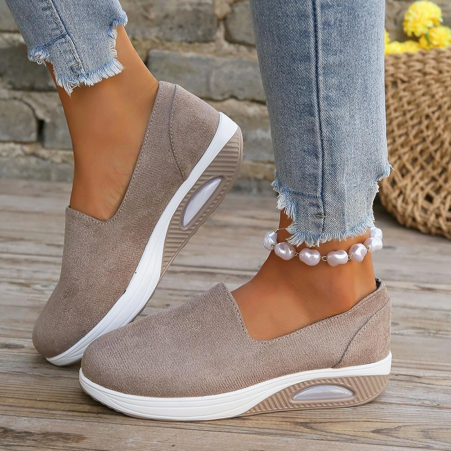 Skate Tennis Shoes Women Walking Shoes with Arch Support Orthopedic Shoes for Women Sneakers for Women Running Shoes Slip On Casual Shoes Comfortable Fashion Tennis Shoes Mesh Lightweight Sneaker for Work