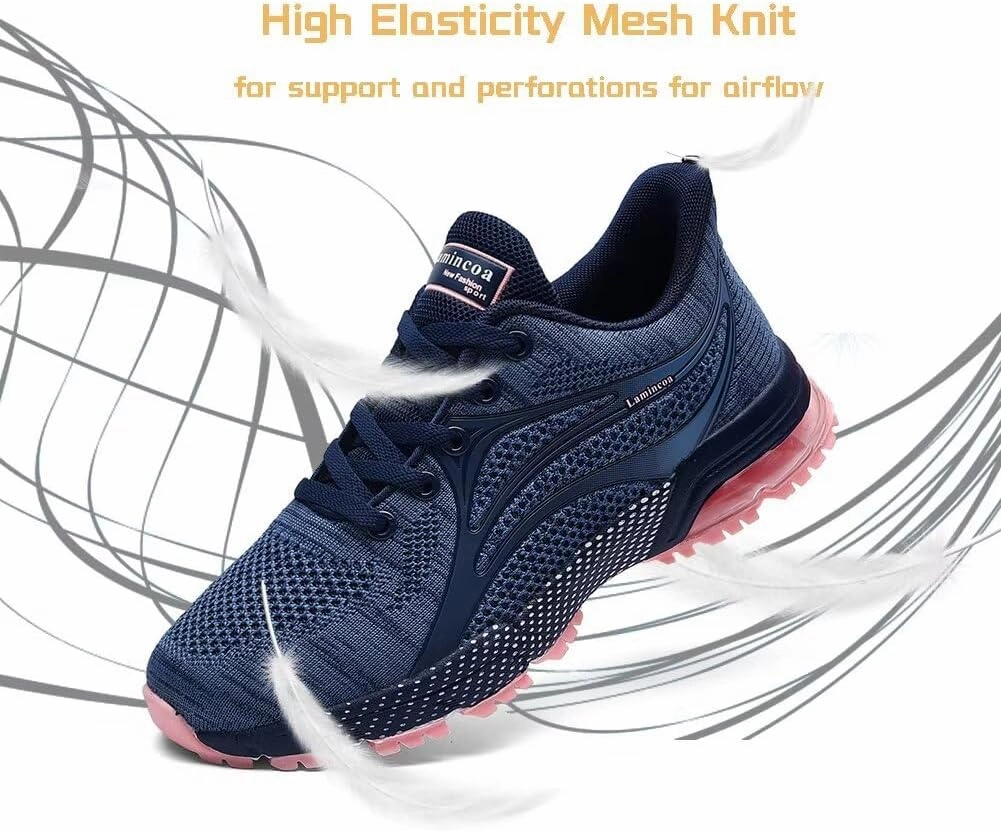 Campus Badminton Shoes Womens Air Running Shoes Non Slip Tennis Walking Shoes Women Mesh Cushion Sneakers for Gym Workout Sports