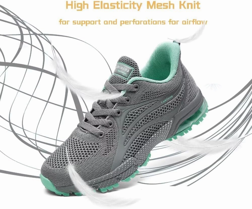 Most Durable Badminton Shoes Womens Air Running Shoes Non Slip Tennis Walking Shoes Women Mesh Cushion Sneakers for Gym Workout Sports