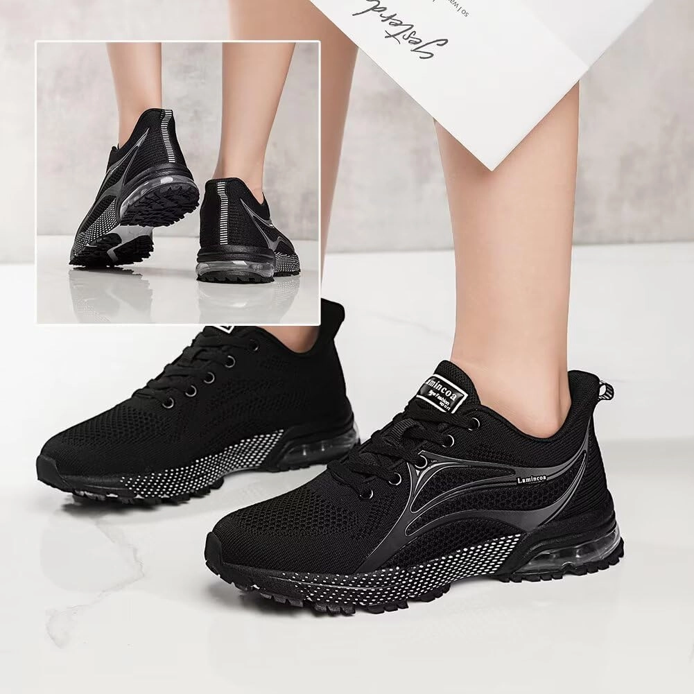 Womens Air Running Shoes Non Slip Tennis Walking Shoes Women Mesh Cushion Sneakers for Gym Workout Sports Best Badminton Shoes Online India