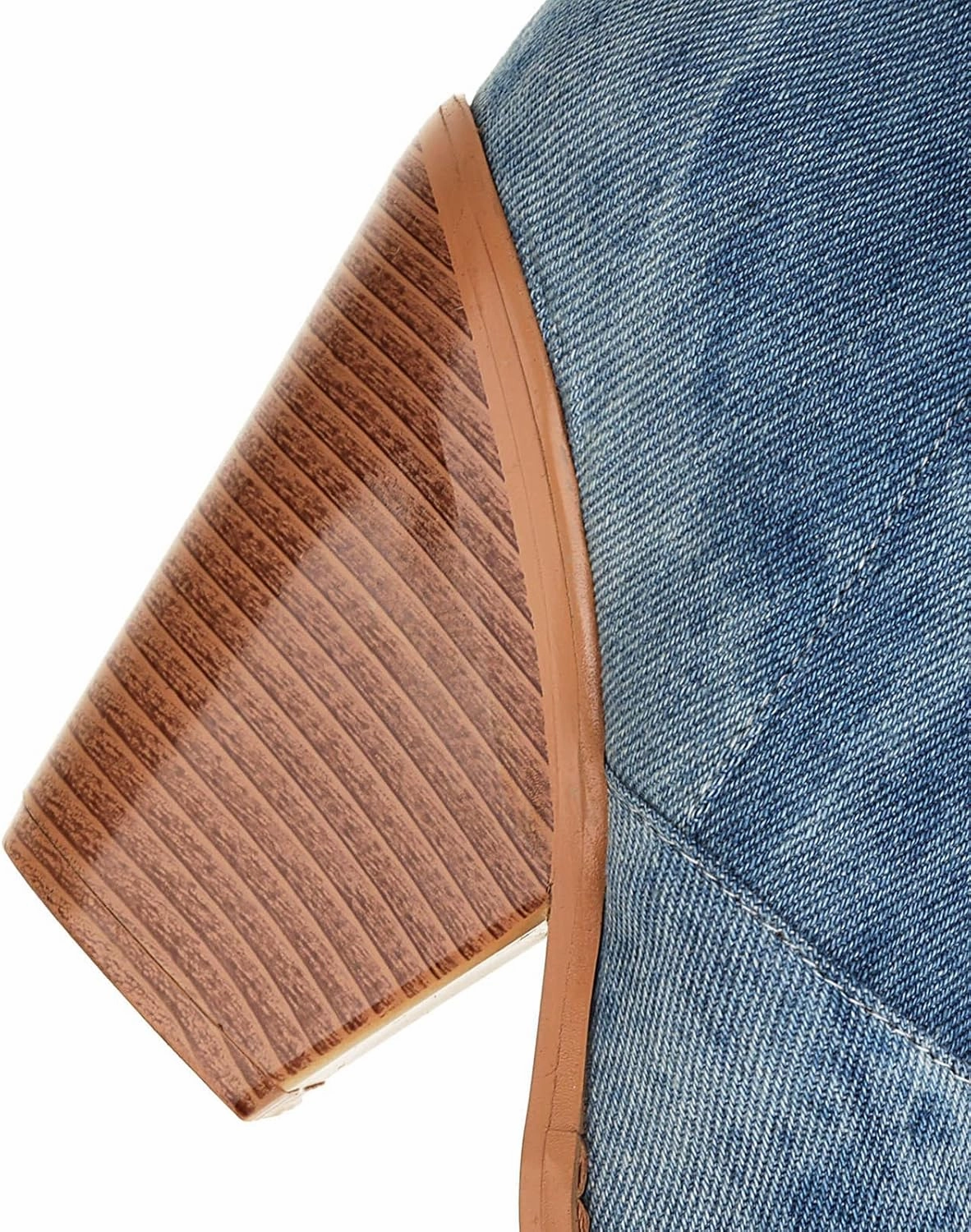 Suede Knee High Boots Wide Fit Womens Denim Knee High Boots - Fashion Casual Pointed Toe Chunky Heel Slip on High Boots Fall Solid Comfortable Ladies Square High Heel Shoes