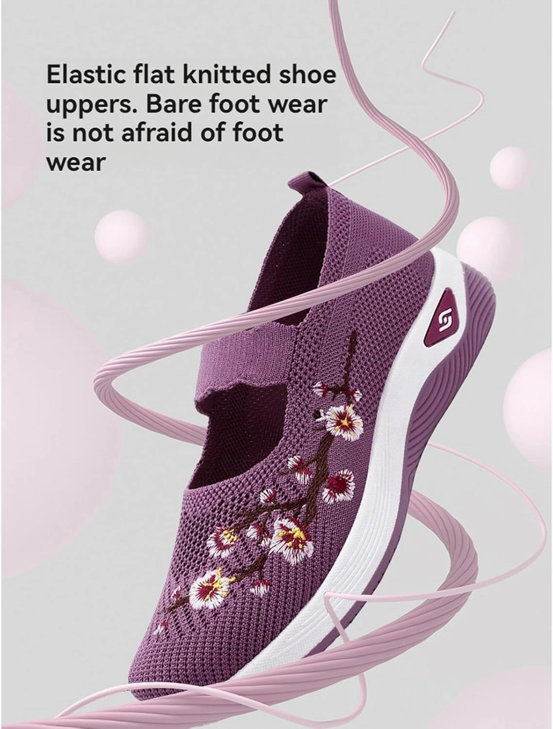 Dicks Sporting Goods Tennis Shoes Womens Embroidered Flower Shoes Slip On Knit Flat Loafers Woven Orthopedic Casual Breathable Soft Sole Sneakers Arch Support Stretch Mesh Platform Comfortable Walking Nurse Shoe