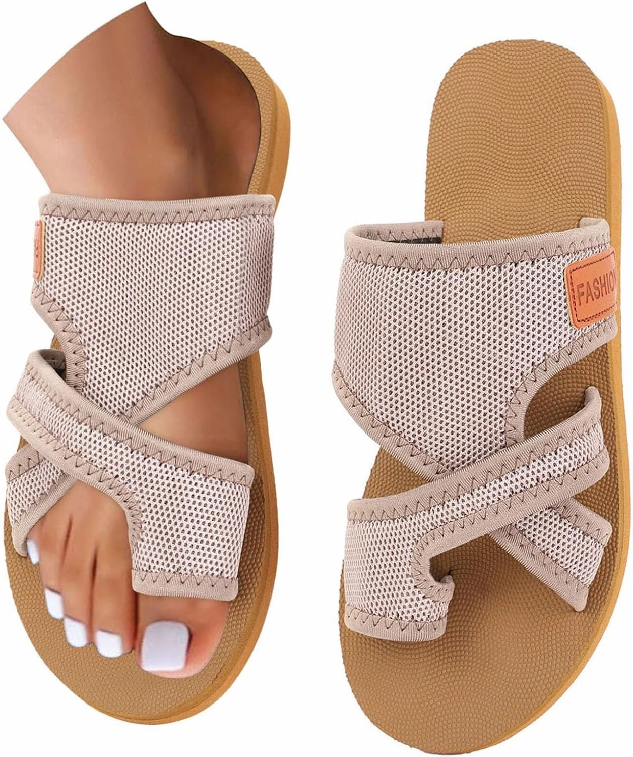 Bunion Corrector Flip Flops Womens Flip Flops Ladies Yoga Mat Comfortable Walking Thong Sandals With Plantar Fasciitis Arch Support Slip On