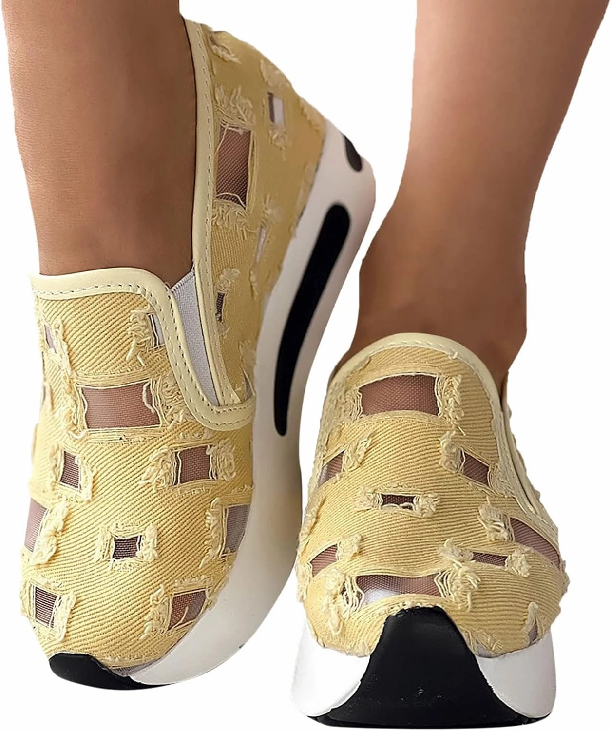 The Computer Who Wore Tennis Shoes Cast Womens Sneakers Platform Fashion Slip On Walking Shoes Fashion Embroidery Floral Mesh Comfort Shoes Breathable Walking Work Shoe Comfortable Casual Sole Sneaker