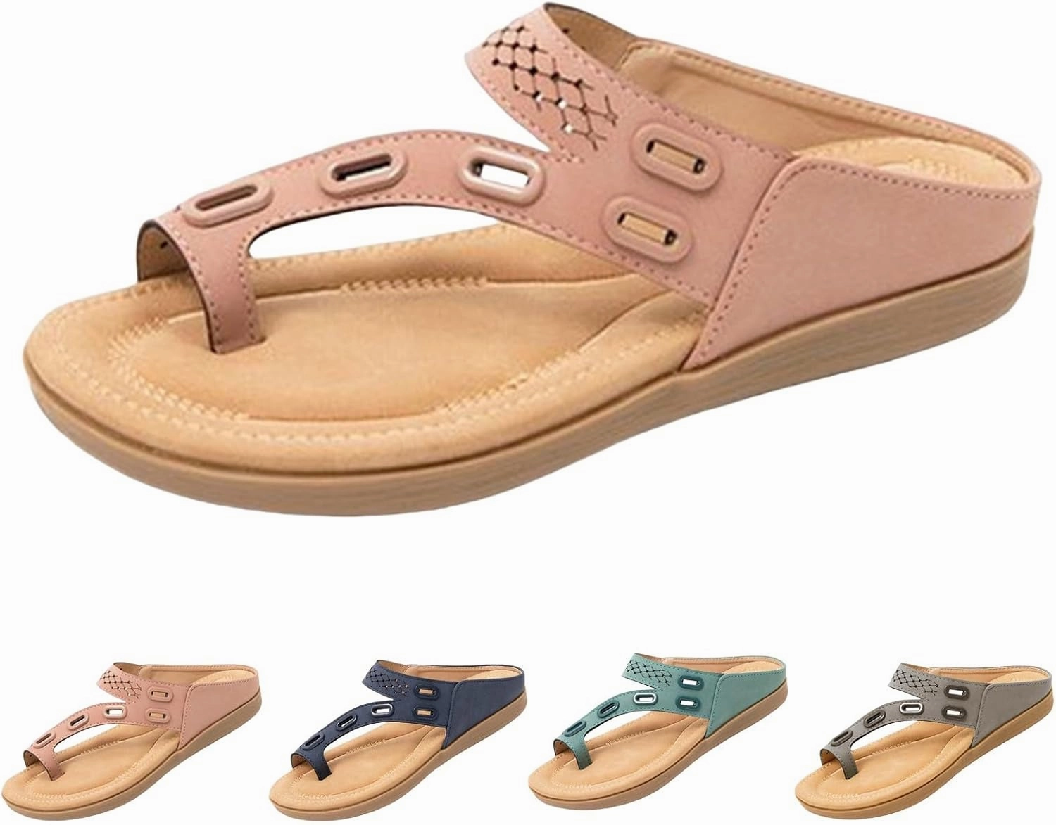 Hot Rhinestone Flip Flops Womens Summer Flip Flops Casual Walking Wedges Platform Recovery Flipflops Pillow Soft Summer Beach Shoes