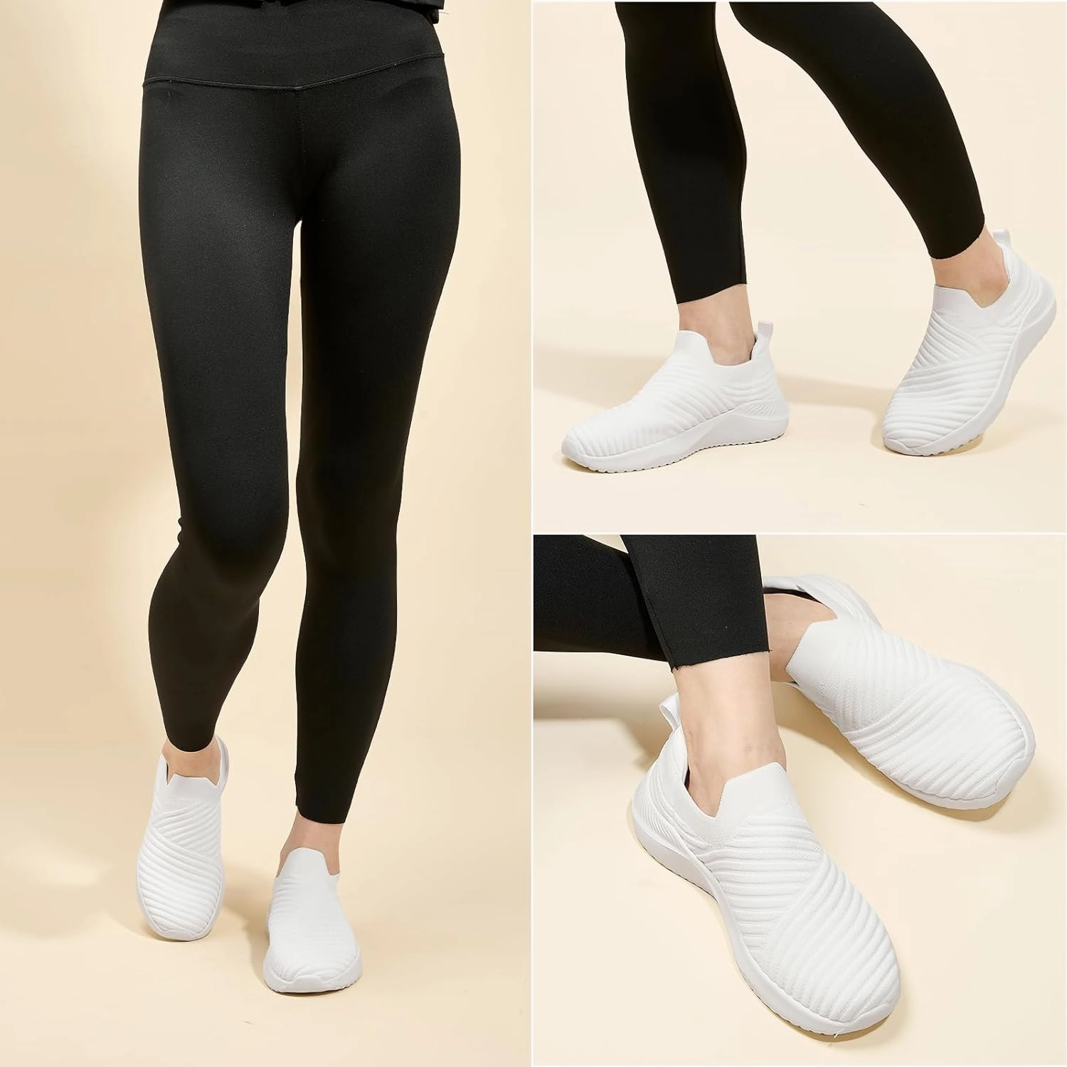 Womens Walking Shoes Slip on Sneakers Comfortable Knitted Mesh Sneakers Lightweight Casual Work Shoes Badminton Shoes Malaysia