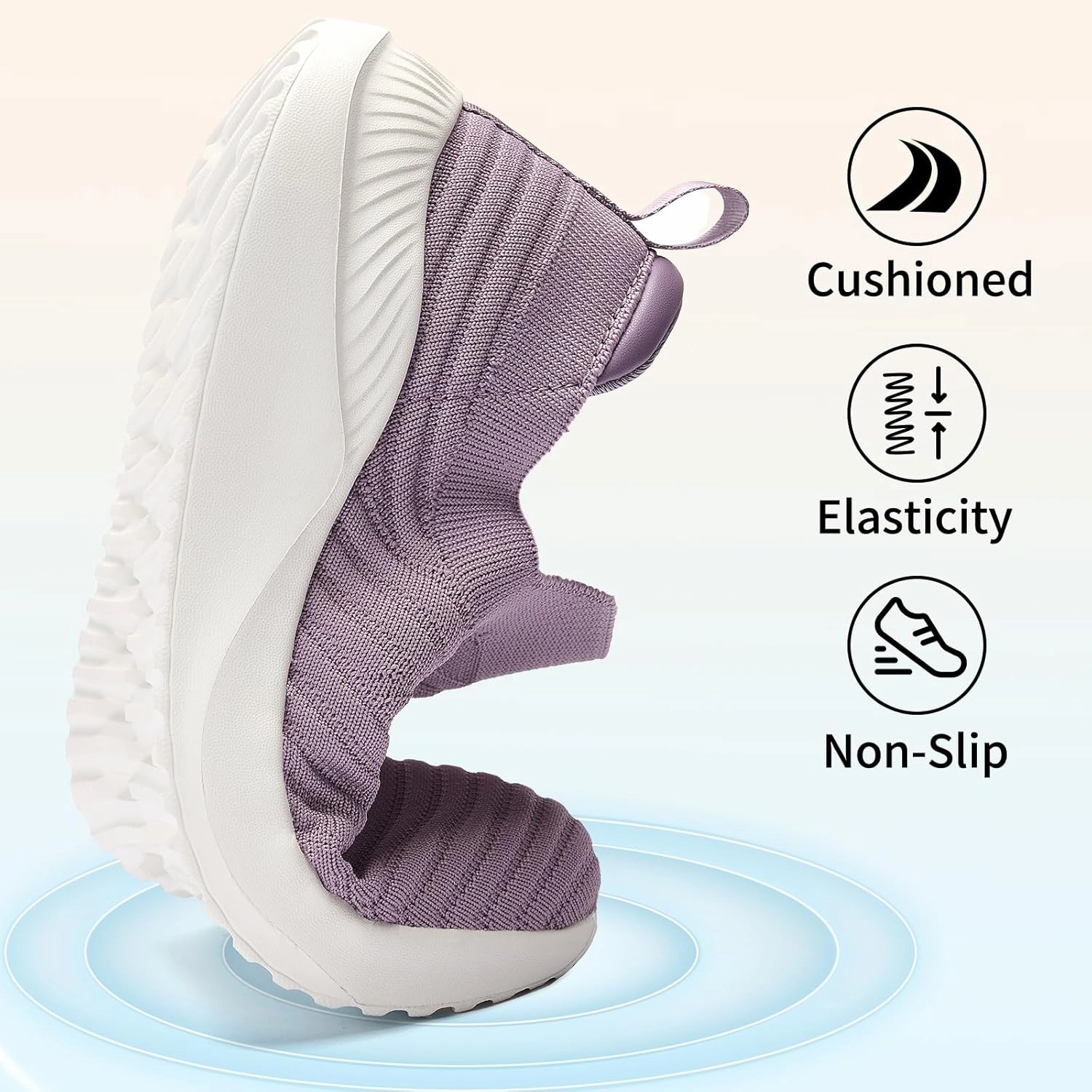 Womens Walking Shoes Slip on Sneakers Comfortable Knitted Mesh Sneakers Lightweight Casual Work Shoes Best Wide Badminton Shoes