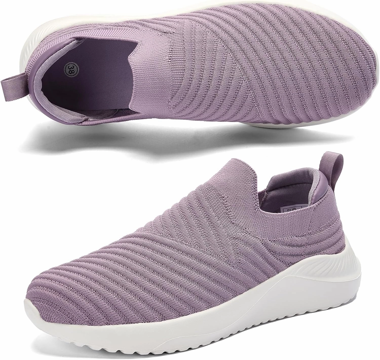 Womens Walking Shoes Slip on Sneakers Comfortable Knitted Mesh Sneakers Lightweight Casual Work Shoes Badminton Shoes Below 1000