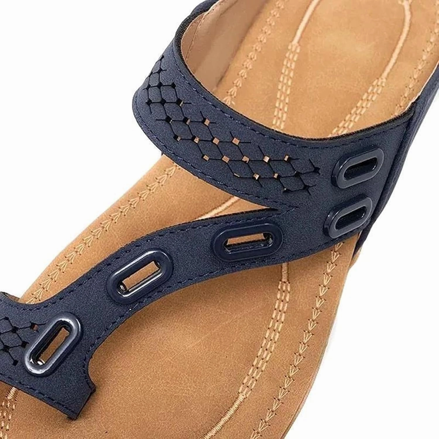 Trump Flip Flopping Womens Wedge Sandals Leather: Sandal, Rubber Sole, Comfortable Walking, Casual Slip on Summer Shoes