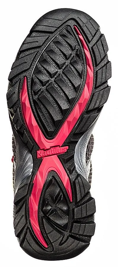 Farm And Ranch Work Boots Nautilus Womens Steel Toe ESD Athletic M Grey/Pink Action Leather Shoes