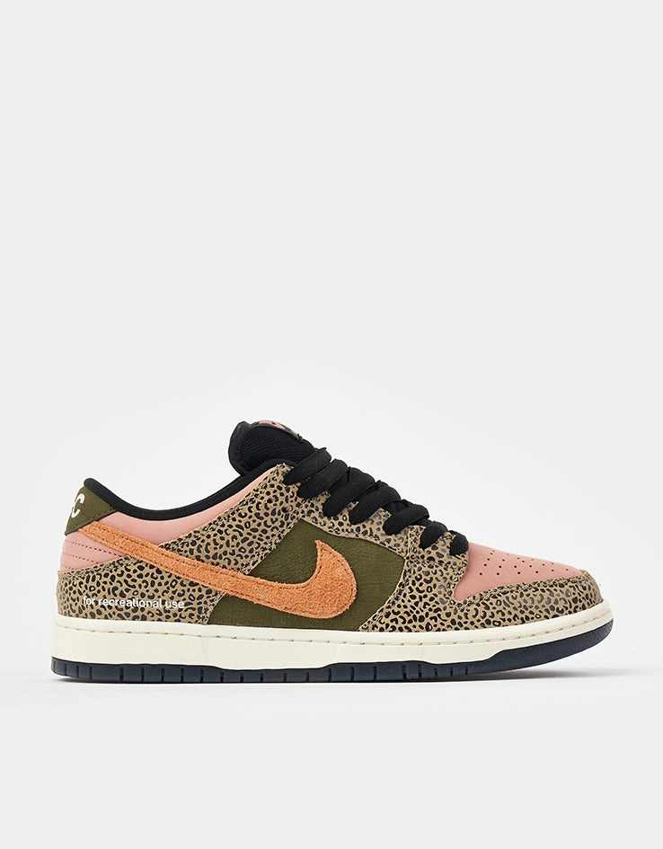 Running Nike Shoes Sale Nike SB 'Arts-Rec' Dunk Low Pro Skate Shoes - Khaki/Amber Brown-Rough Green-Rust Pink