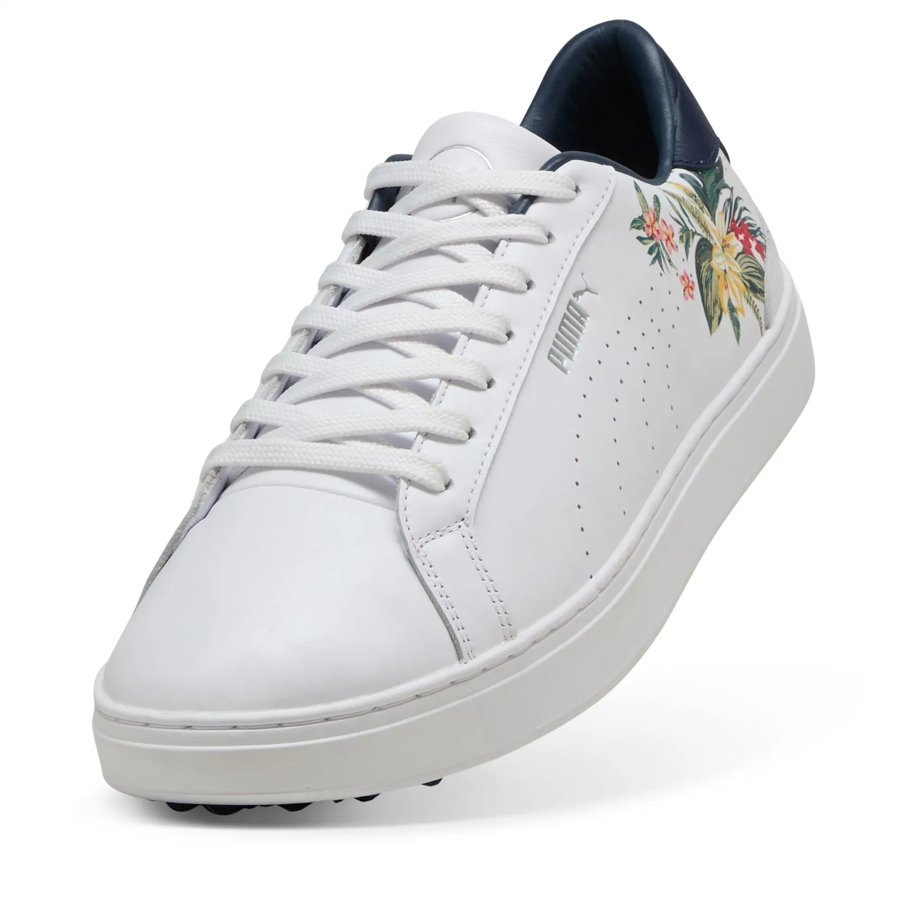 X PTC Clyde Golf Shoes Puma White/Deep Navy/Red Fire Golf Shoes Academy