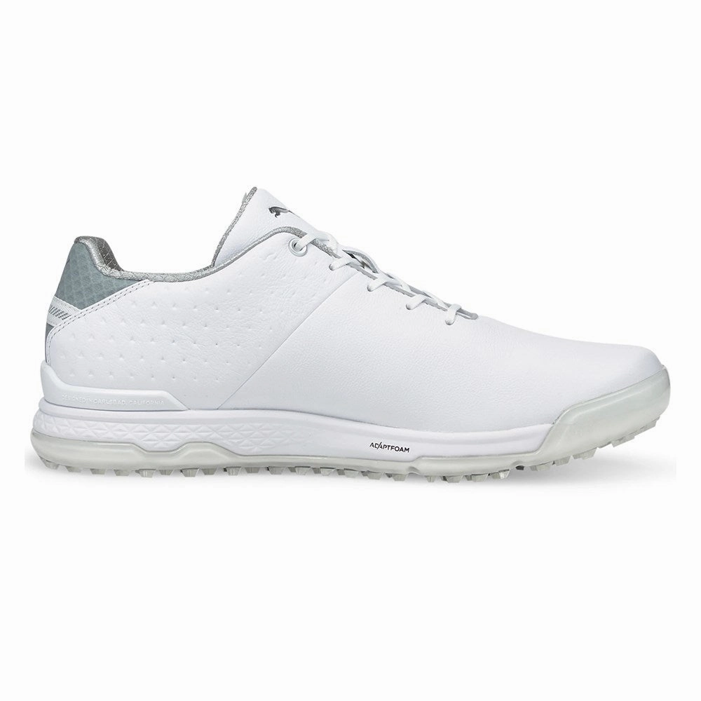 Puma PROADAPT ALPHACAT Leather Golf Shoes - Puma White/Puma Silver Nitro Shoes Puma