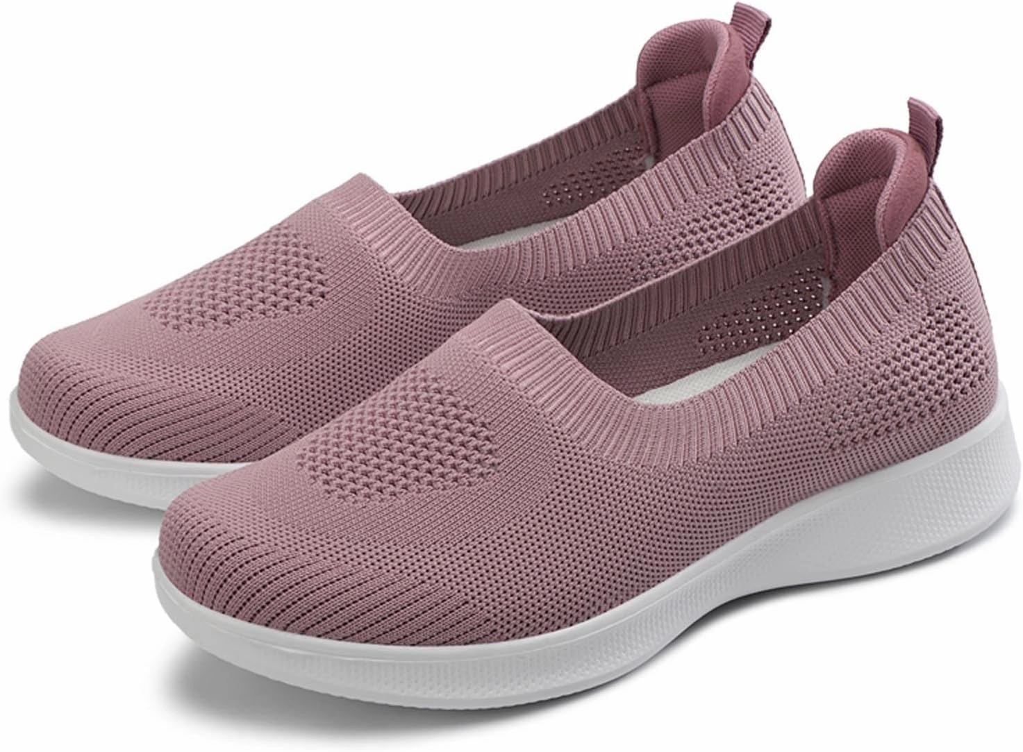 Best Badminton Shoes In India 2019 YUKTOPA Women's Slip On Go Walk Shoes Comfortable Walking Sneakers Casual Mesh Knit Low Wedge Dressy Ballet Shoes Flats Nurse Shoes Zapatos para Mujer