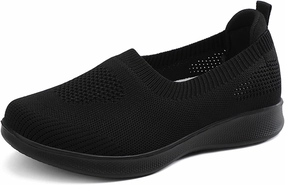 Badminton Shoes Offer YUKTOPA Women's Slip On Go Walk Shoes Comfortable Walking Sneakers Casual Mesh Knit Low Wedge Dressy Ballet Shoes Flats Nurse Shoes Zapatos para Mujer